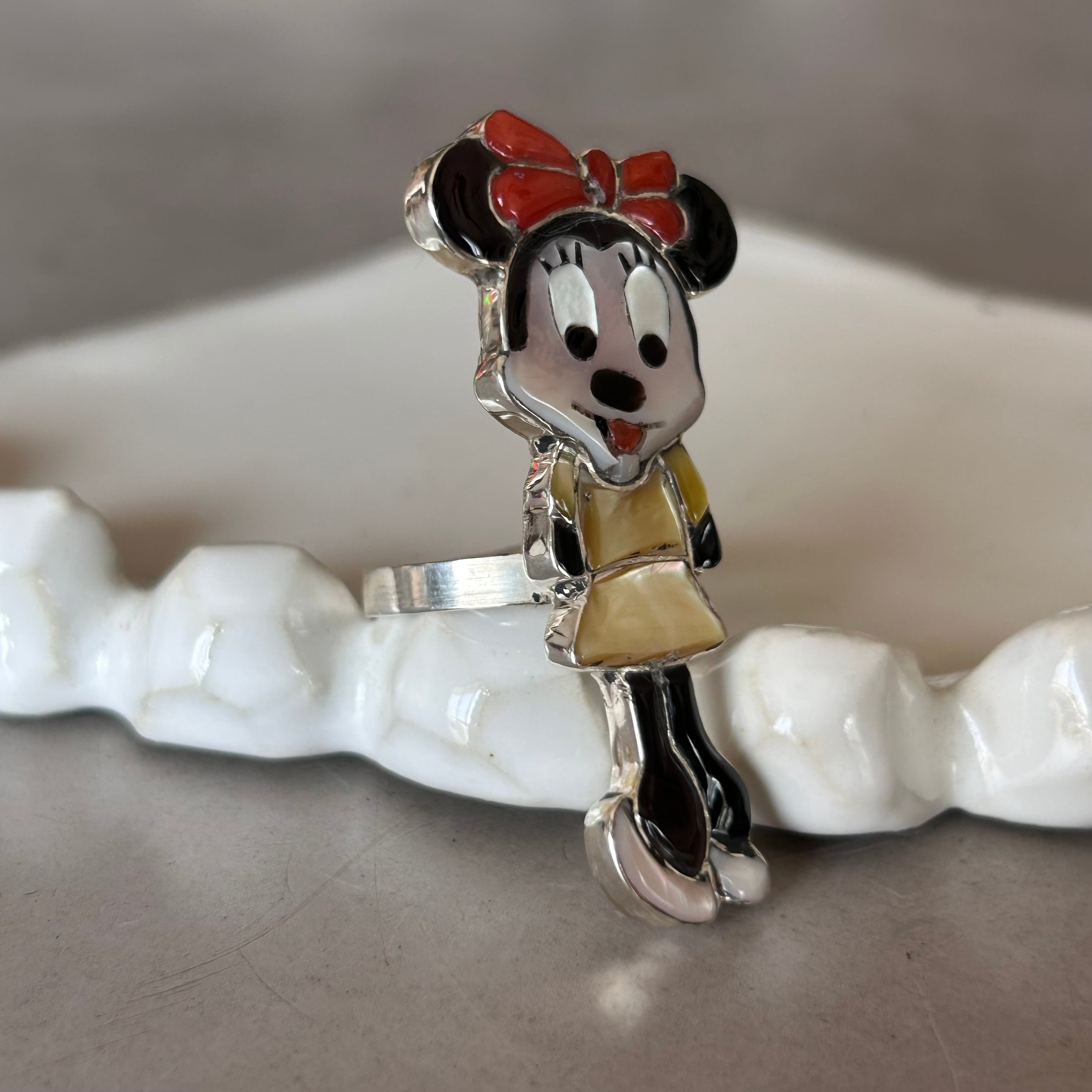 【希少品】ドンデワ　ズニ族　ビッグフェイス　リング ズニ族 DON DEWA作 インレイキャラクターリング | Lucy vintage silver