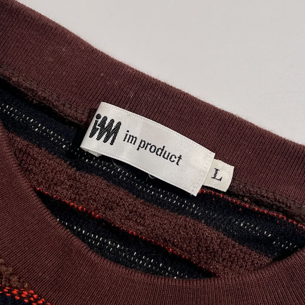 90s im product アイムプロダクト ボーダー 長袖 ニット セーター サイズ L /ブラウン系 メンズ 三宅一生 ISSEY MIYAKE ビンテージ