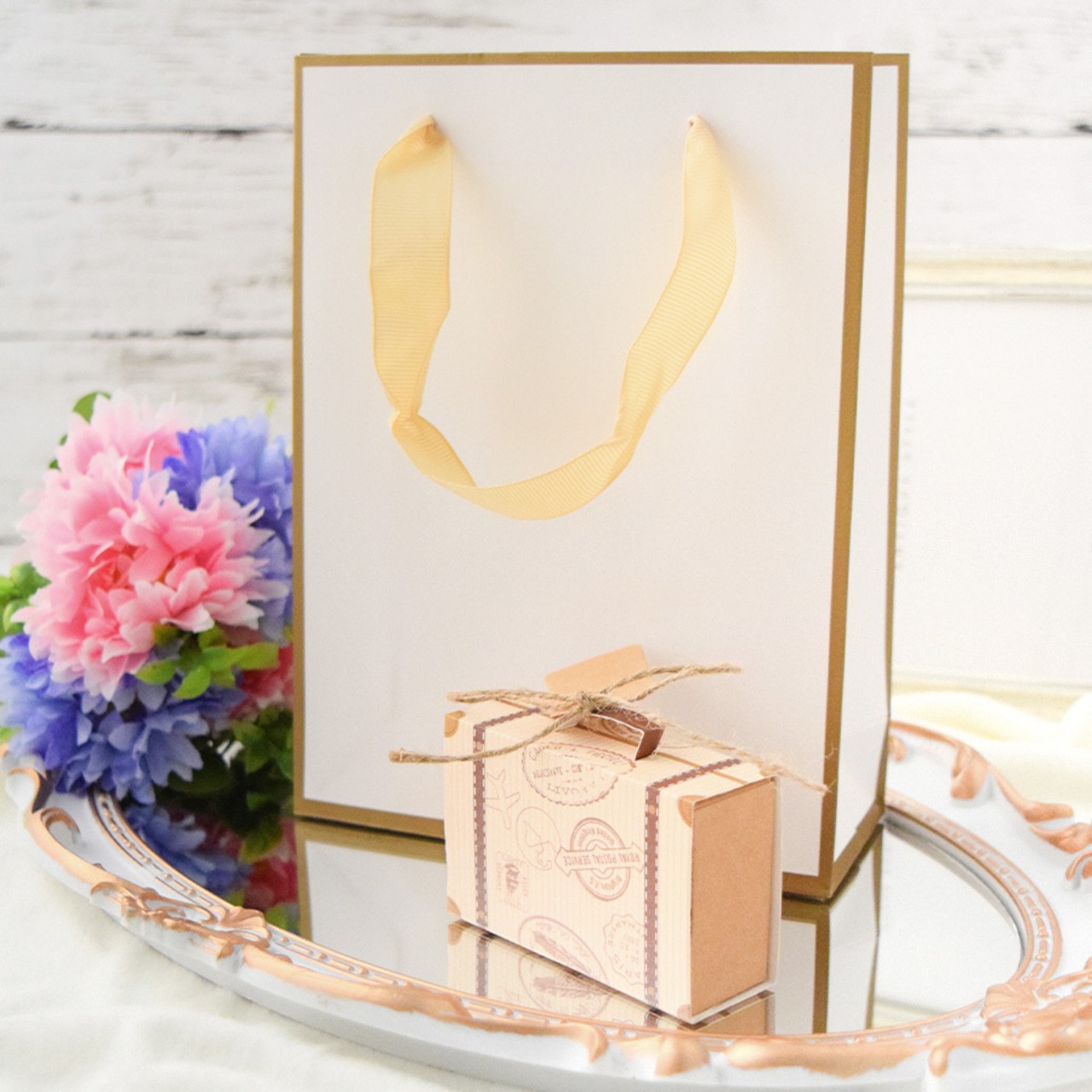 ラッピングセットBRレトロトランク（BOX・巾着袋付き）包装セット