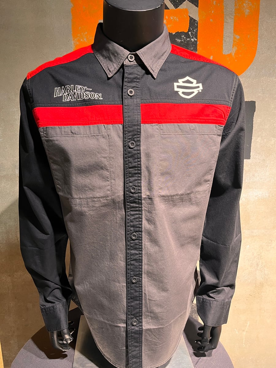 Screamin' Eagle(R) ベンテッド メカニックシャツ （カラーブロック