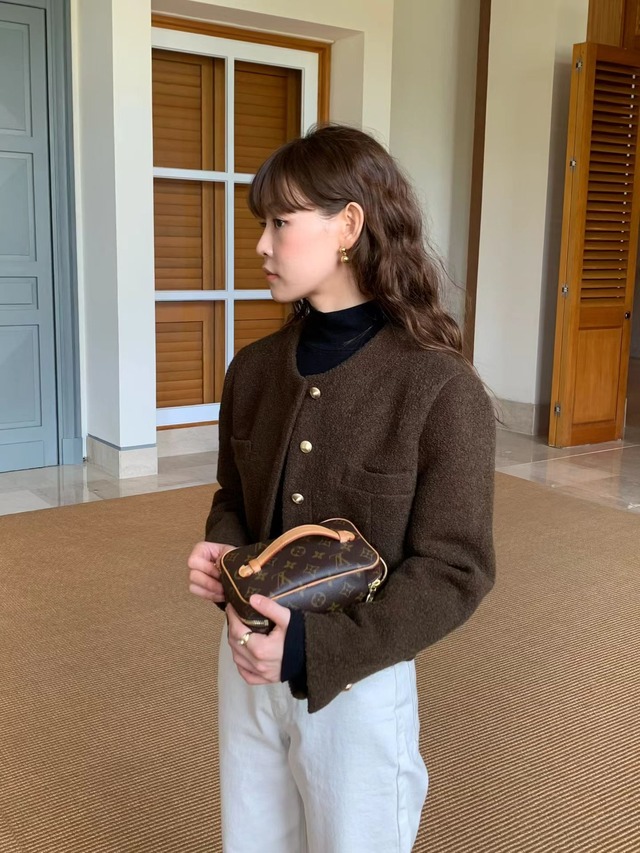 (予約) LIFFEY / Boucle wool tweed jacket 2color