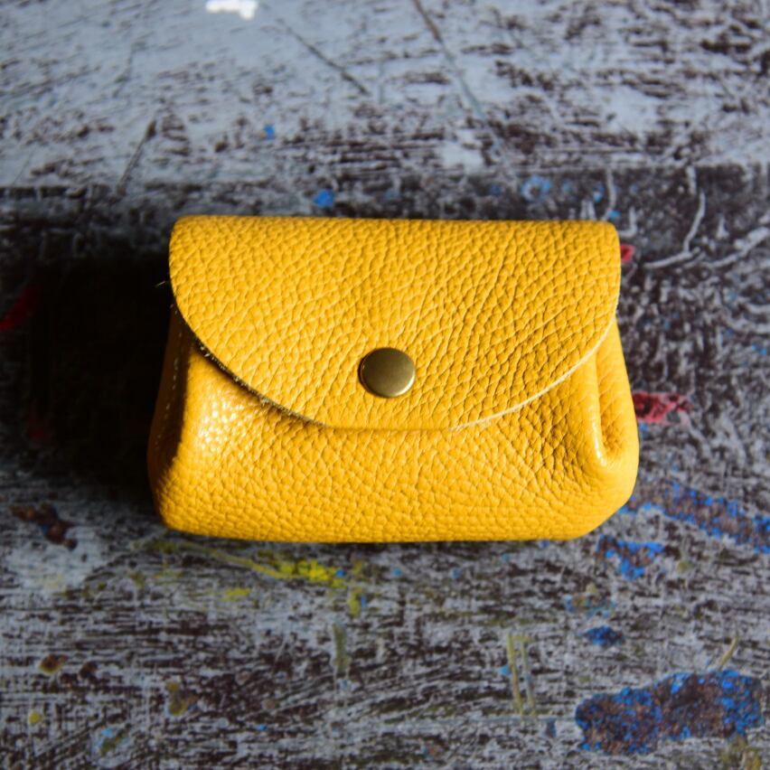 GOLF WANG Coin Case Yellow 小銭入れ　キーホルダー ミニファスナーコインケース ルガトショルダー黄色 小銭入れ・コイン