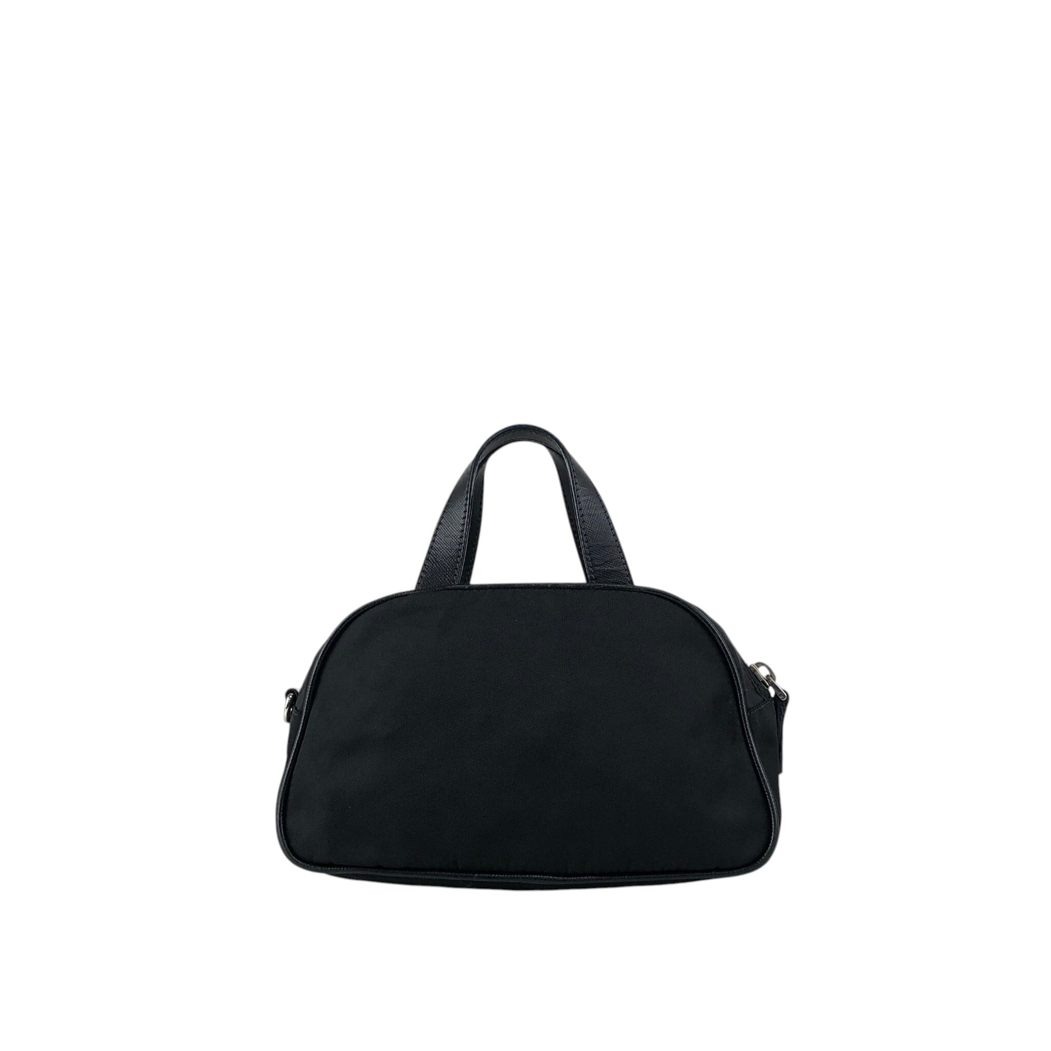 PRADA プラダ ハンドバッグ ブラック ロゴ ナイロン ミニバッグ