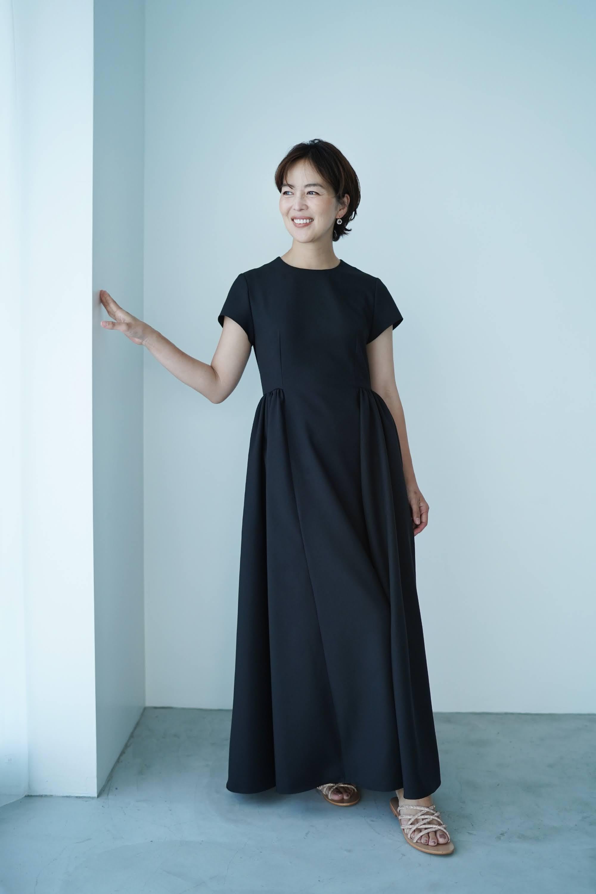 EVERYDAY DRESS mature s-sleeve ブラック long 数量限定 | THE9SHOP 
