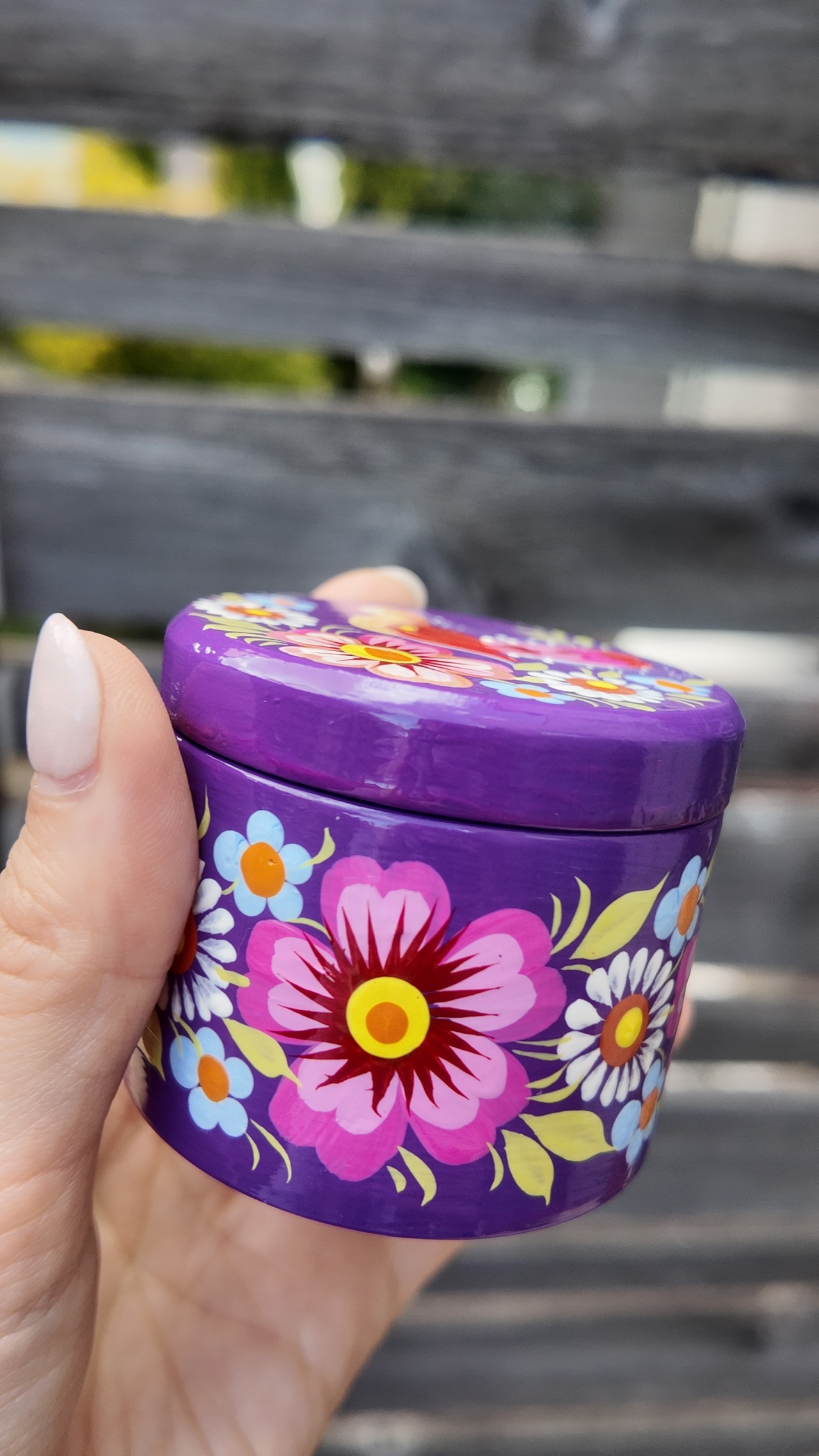 ペトリキウカ塗り　木製小物入れ・ジュエリーボックス（ティモシェンコ作）ウクライナ製 - 13