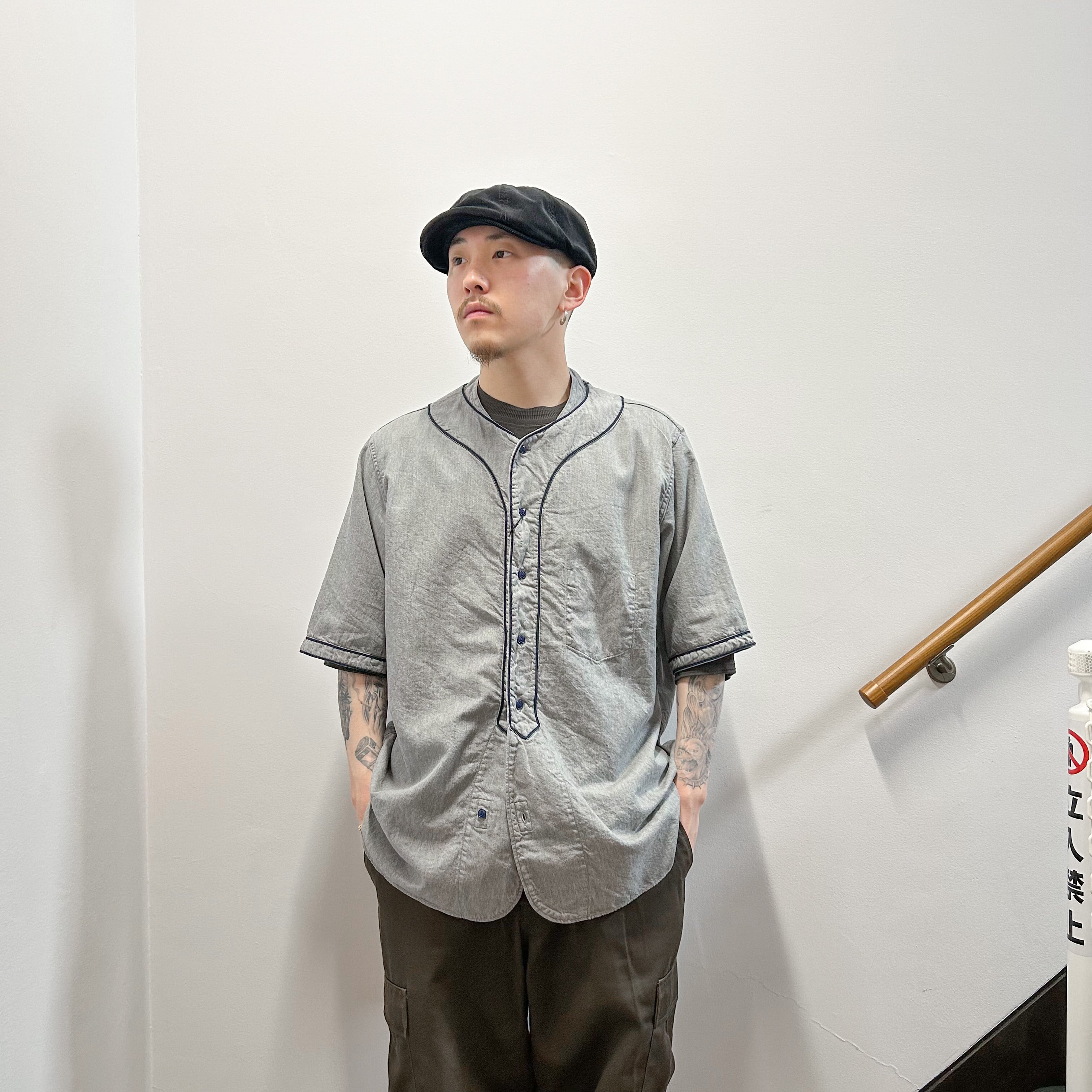 NIGEL CABOURN / BASEBALL SHIRT SHORT SLEEVE TYPE2 (ナイジェルケーボン ベースボールシャツ)