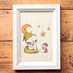 弟くまの子とおやすみ前・点描原画