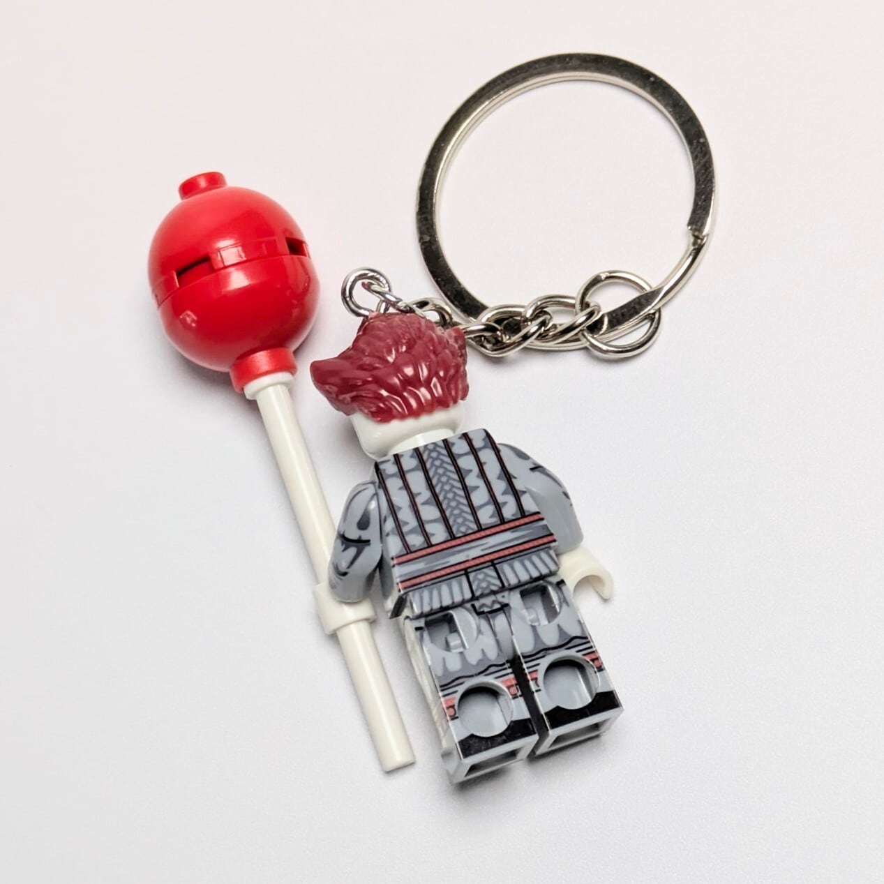 ♧【ブロックフィギュアキーホルダー】IT / イット / ペニーワイズ 2017年 赤髪ver.〚アメリカン雑貨 アメトイ〛