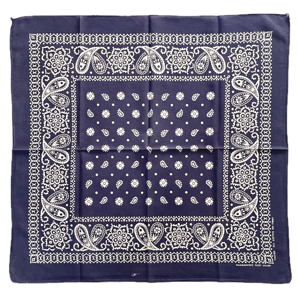 【Good!】1960s~ Tower RN13960 ヴィンテージ バンダナ ネイビー