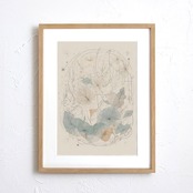 Bless|幸運と恵みを描いたミニマルアートポスター|北欧ナチュラル空間に合う静かなデザイン|A3ポスター