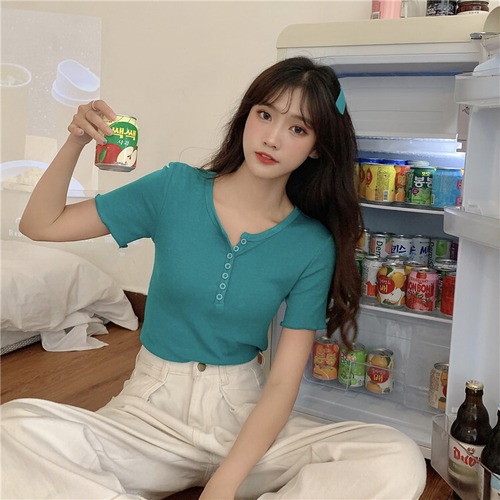 ✞ スリムソリッド カラーVネック♥カワイイ♥ニットトップス ソリッドカラー ✞ゴスロリ SM ミリ 甘ロリ クラロリ 和ロリ エレガント 黒ロリ 姫ロリ 華ロリ BB-BB7898610