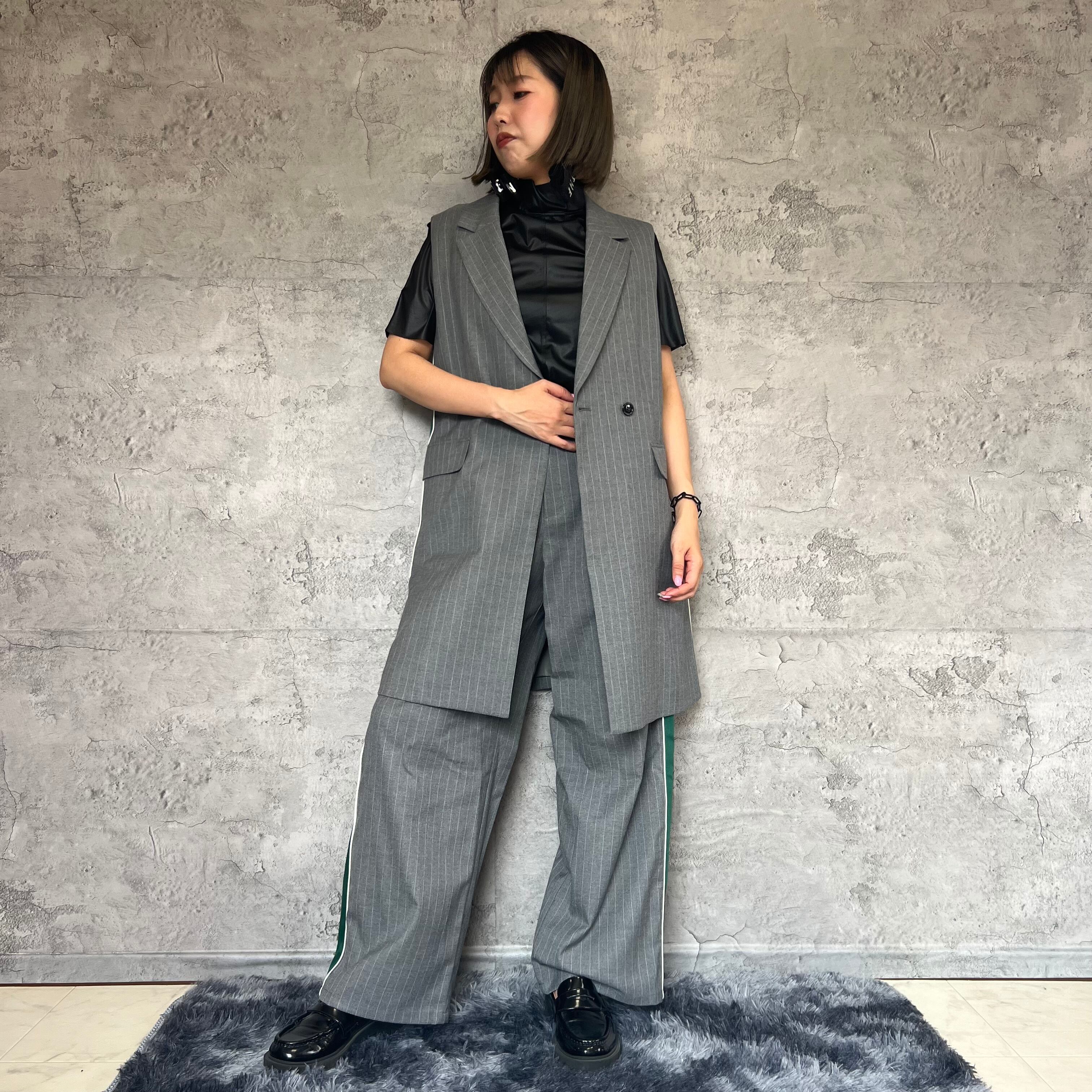 サイドラインワイドパンツ(ストライプ) | SLOVNENYA スロヴネンヤ