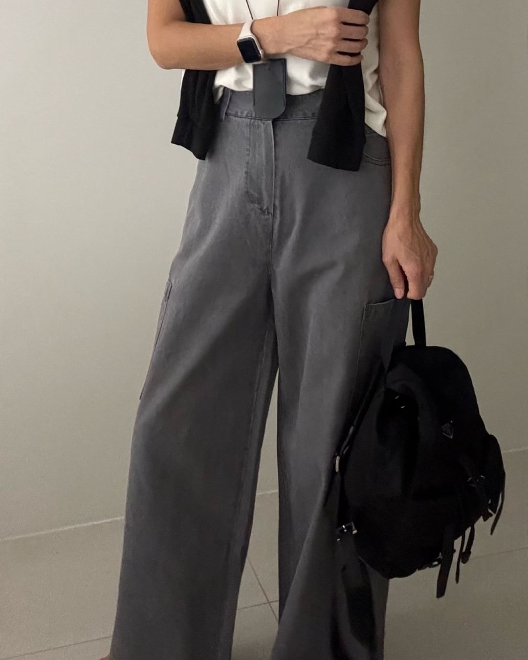 コットンワイドカーゴパンツ