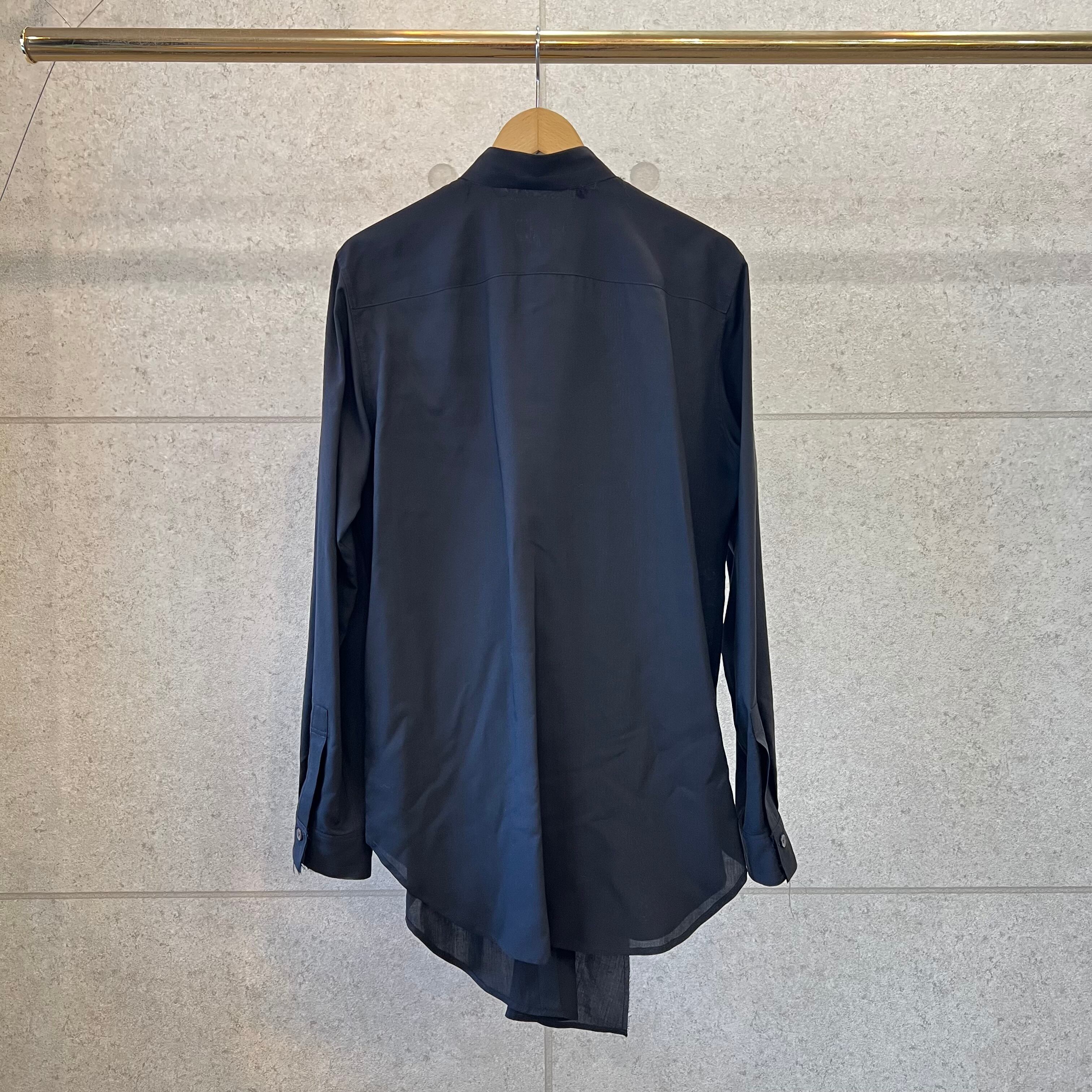 sulvam – 左前タックレーヨンシャツ (BLACK) | Savvy（大分市セレクト