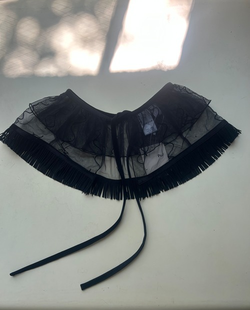 POI  tulle collar skirt (BLACK×BLACK)