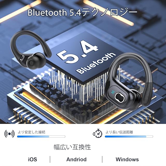 イヤホン bluetooth ワイヤレスイヤホン Bluetooth5.4 瞬時接続 Hi-Fi