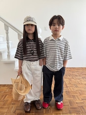 【取寄/韓国直送】OUR 26/SM ライクボーダーカラーTシャツ|夏服|韓国子供服
