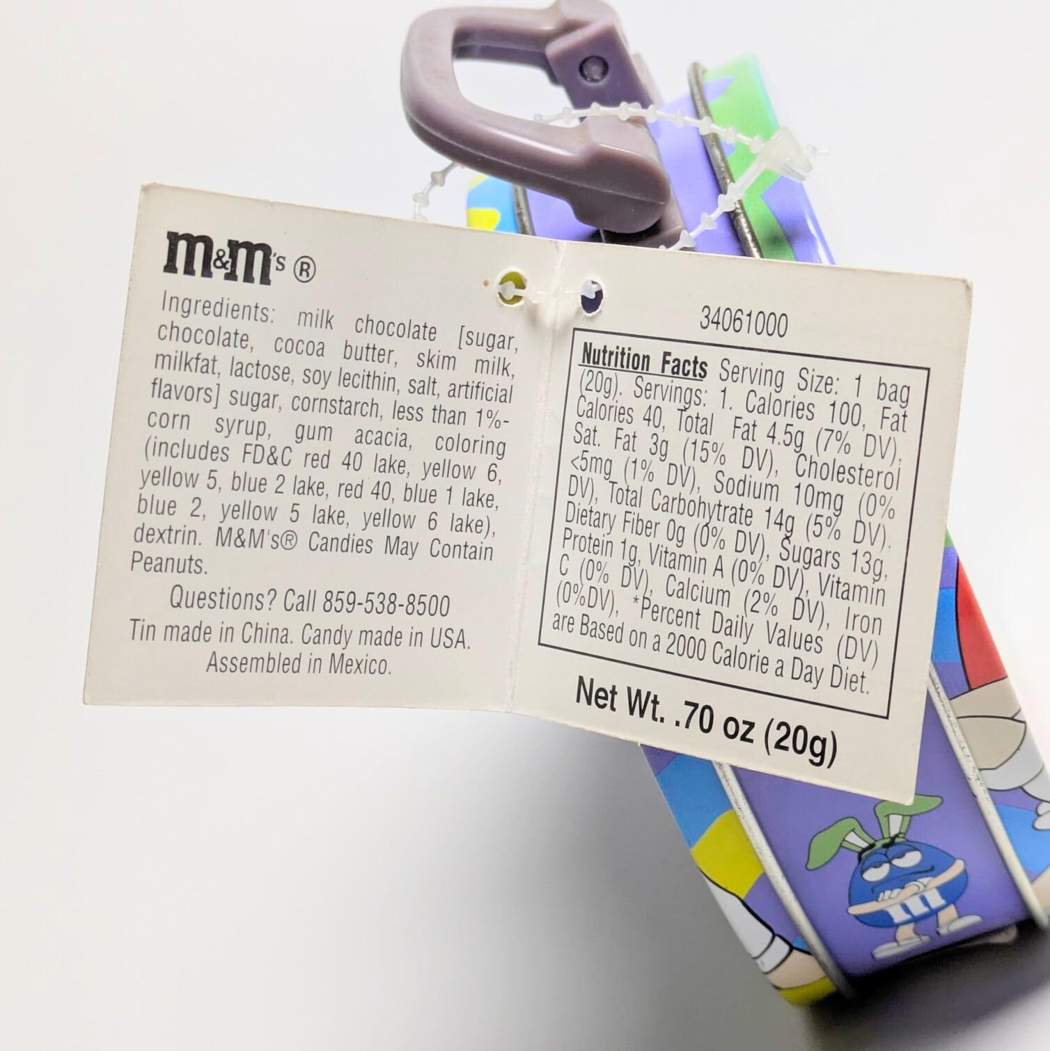 ☆ VINTAGE 2003 ☆【 m&m's（ エムアンドエムズ ）】 『 イースター 』ミニティン缶 紙タグ付き / VINTAGE / ビンテージ 〚アメリカン雑貨 アメトイ〛