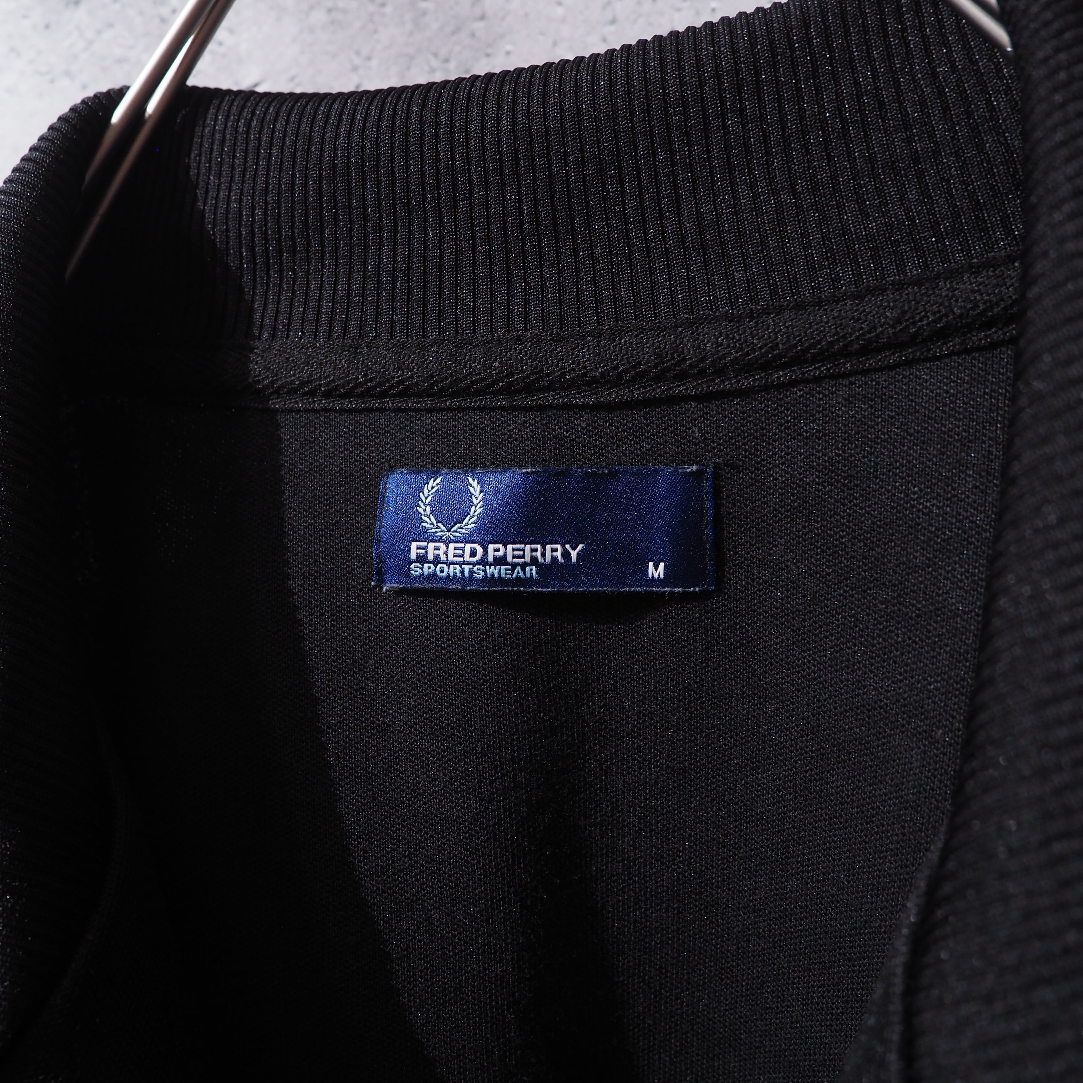 " FRED PERRY " Suede Diamond Pattern vintage High neck Track jacket (made in portugal)