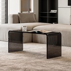 サイドテーブル アクリルサイドテーブル 透明フロアテーブル 透明 クリア グレー 多目的 コーヒーテーブル ベッドデスク テーブル お手入れ簡単 傷防止 リビングルーム バスルーム 寝室 オフィス