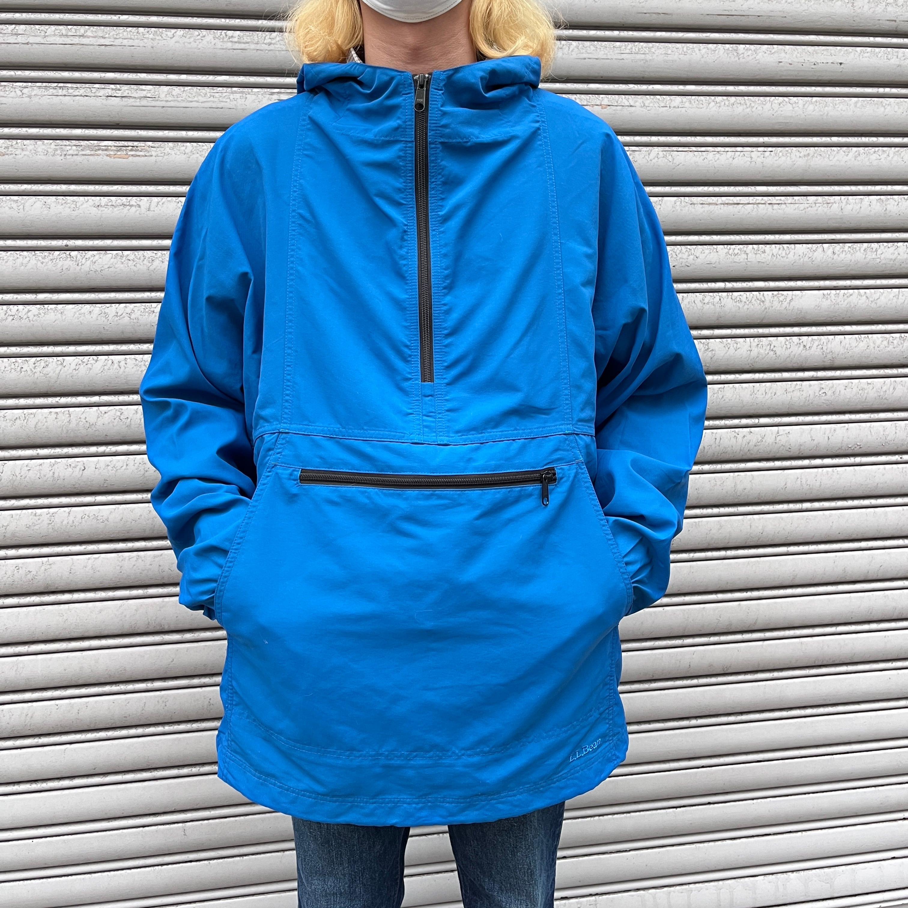 L.L.Bean エルエルビーン ナイロンアノラックパーカー ブルー L | 古着 