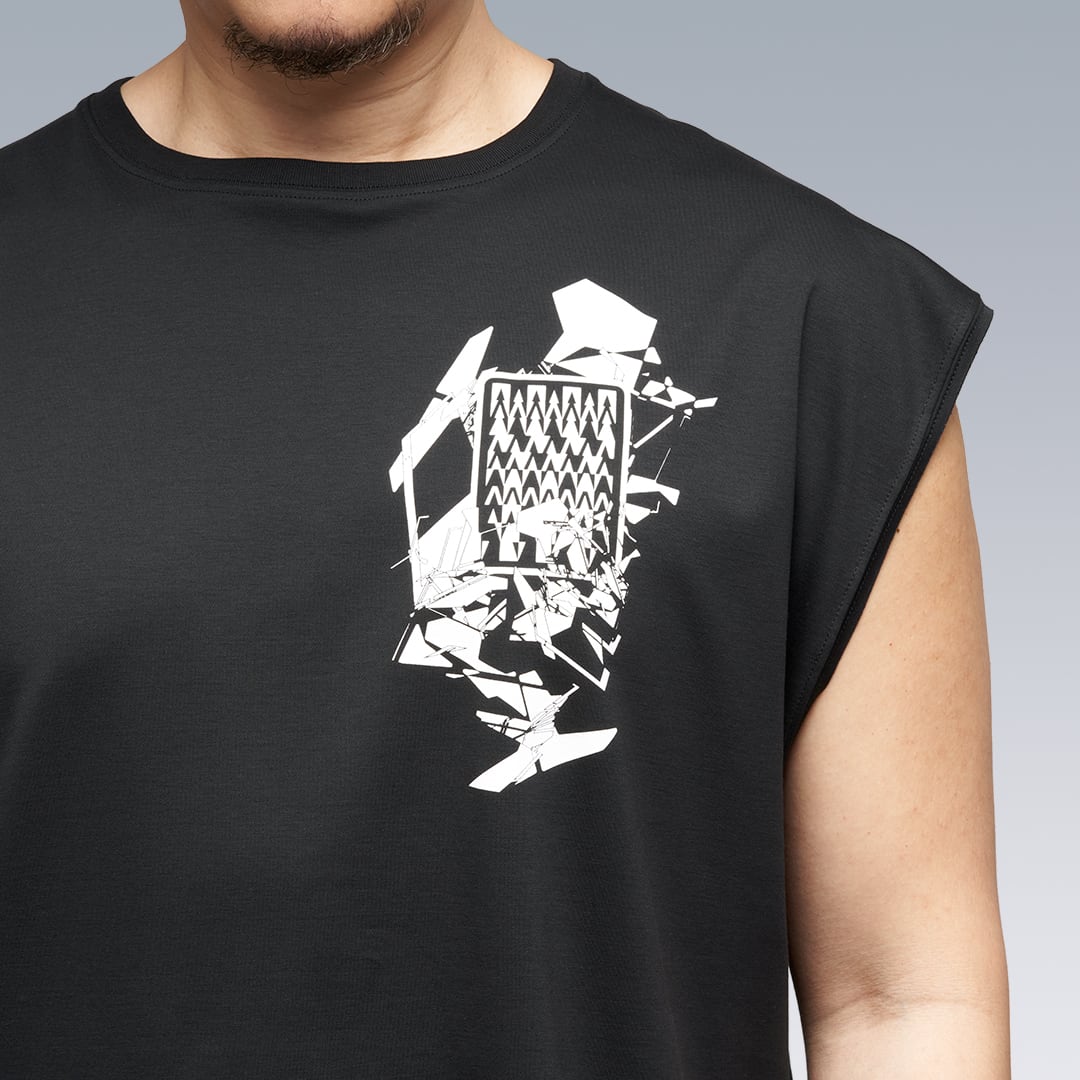 ACRONYM”S25-PR-B NEXT TO SKIN 100%COTTON MERCERIZED SLEEVELESS T