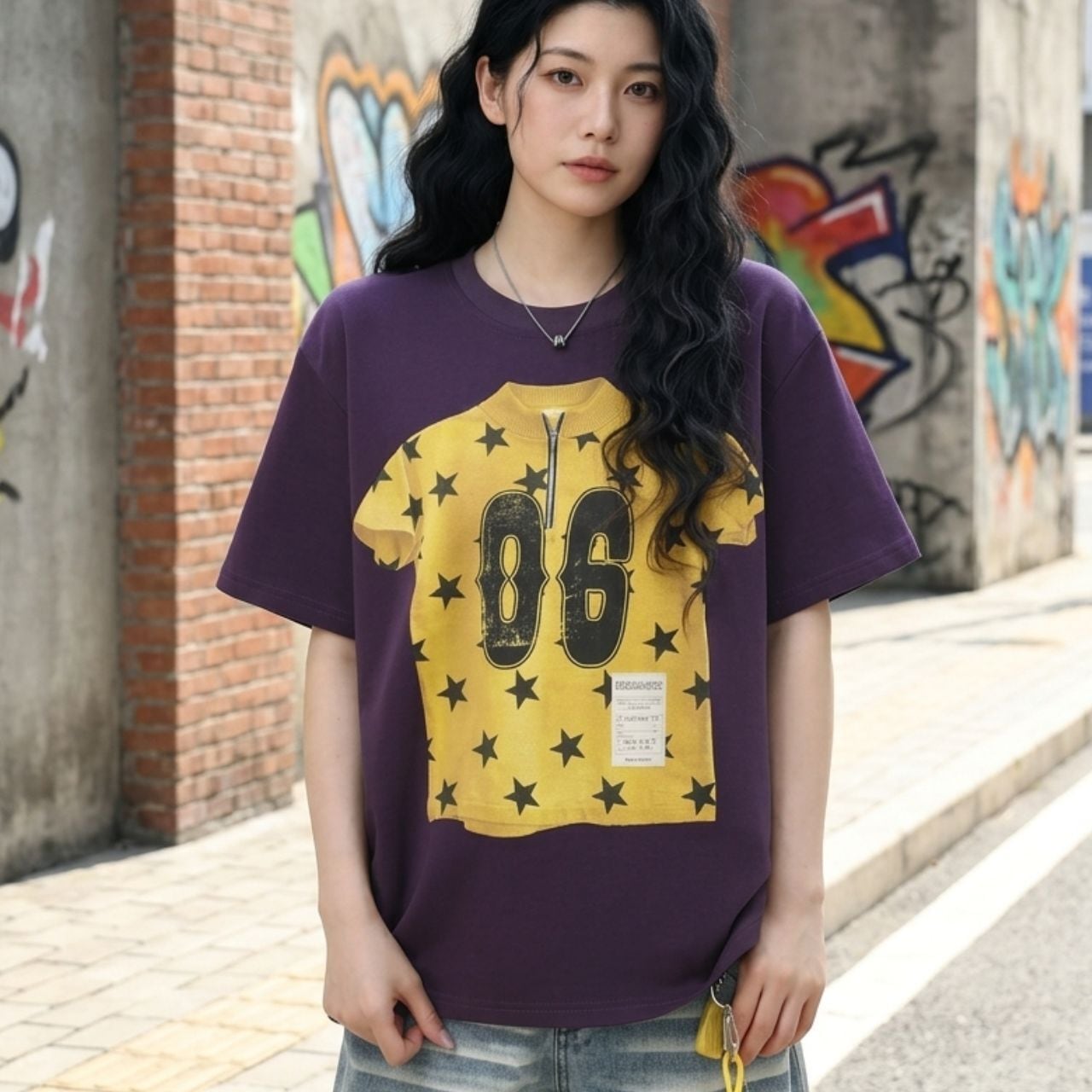 スポーツミックストップスグラフィックTシャツ 3col R02435