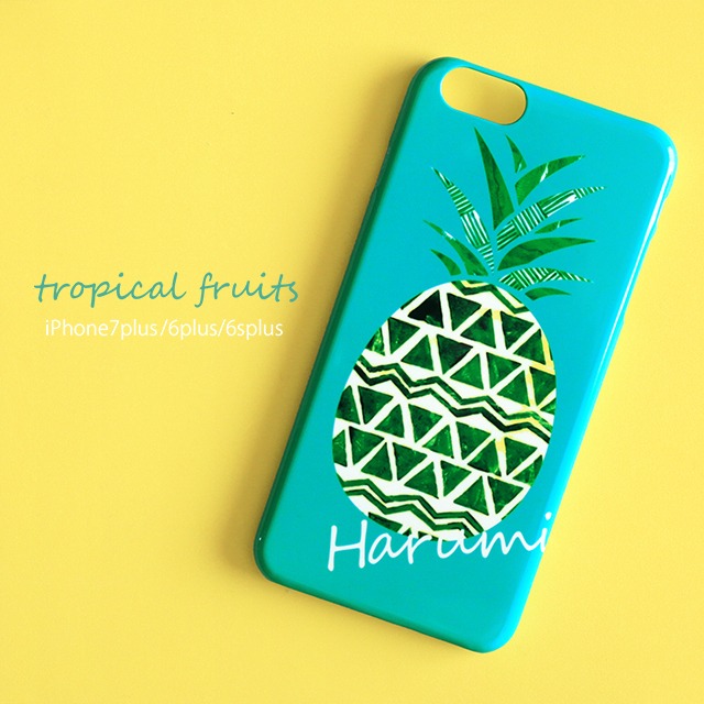 【オーダーメイド】  iPhone スマホケース 【tropical fruits】8plus/7plus/6plus/6splus/XS Max/11ProMax/12ProMax/13ProMax/14ProMa/14Plus/15ProMax/15Plus