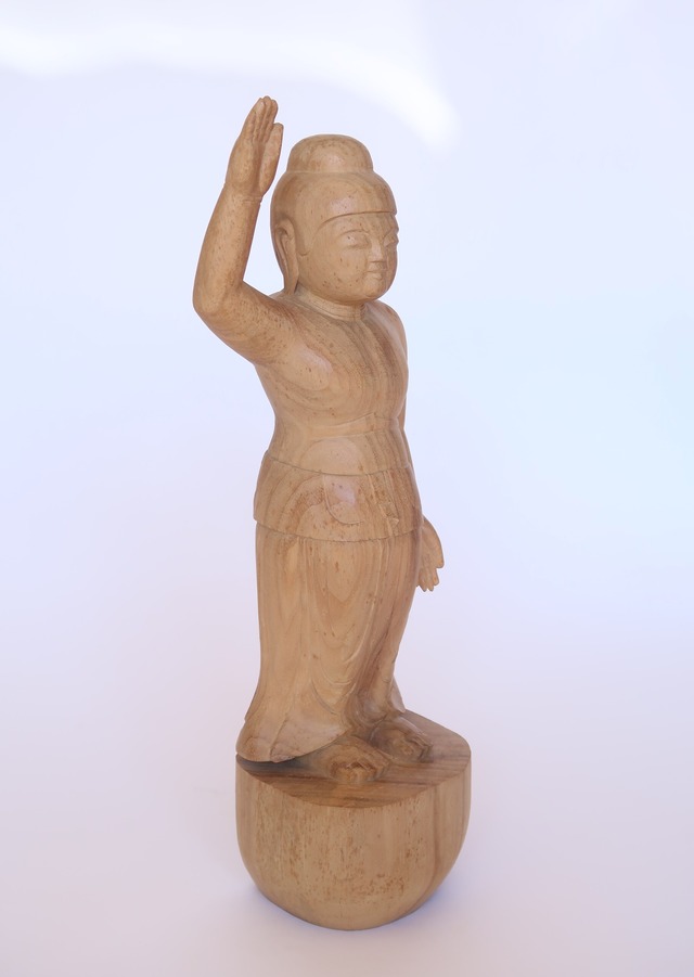 Birth Buddha ― An Original Wood Sculpture by Tessō Mori