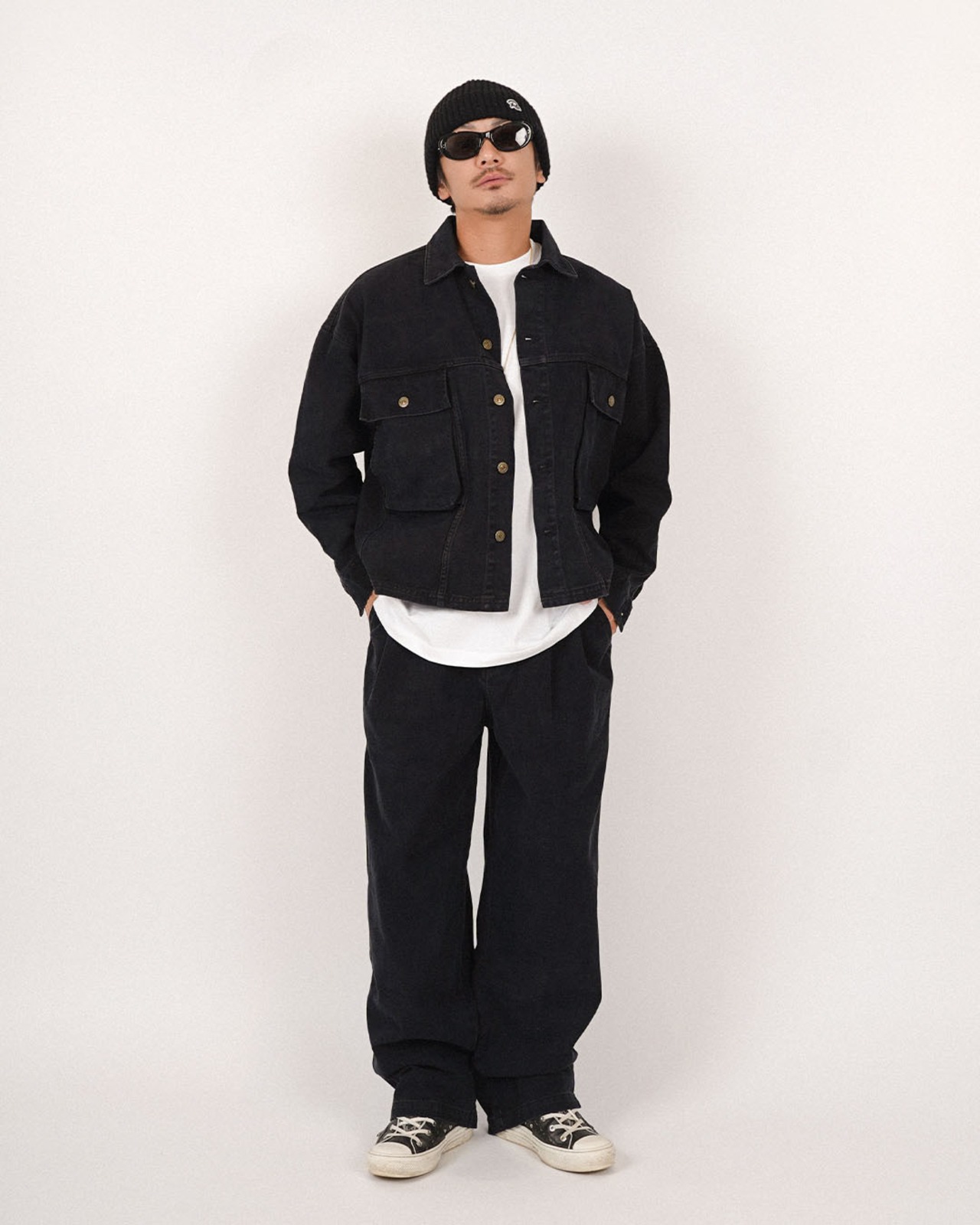 【#Re:room】WASHED VINTAGE BACK FLOWER JACKET［REJ151］