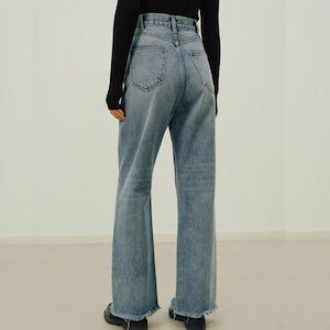 ストレートフルレングス デニムパンツ   F0134