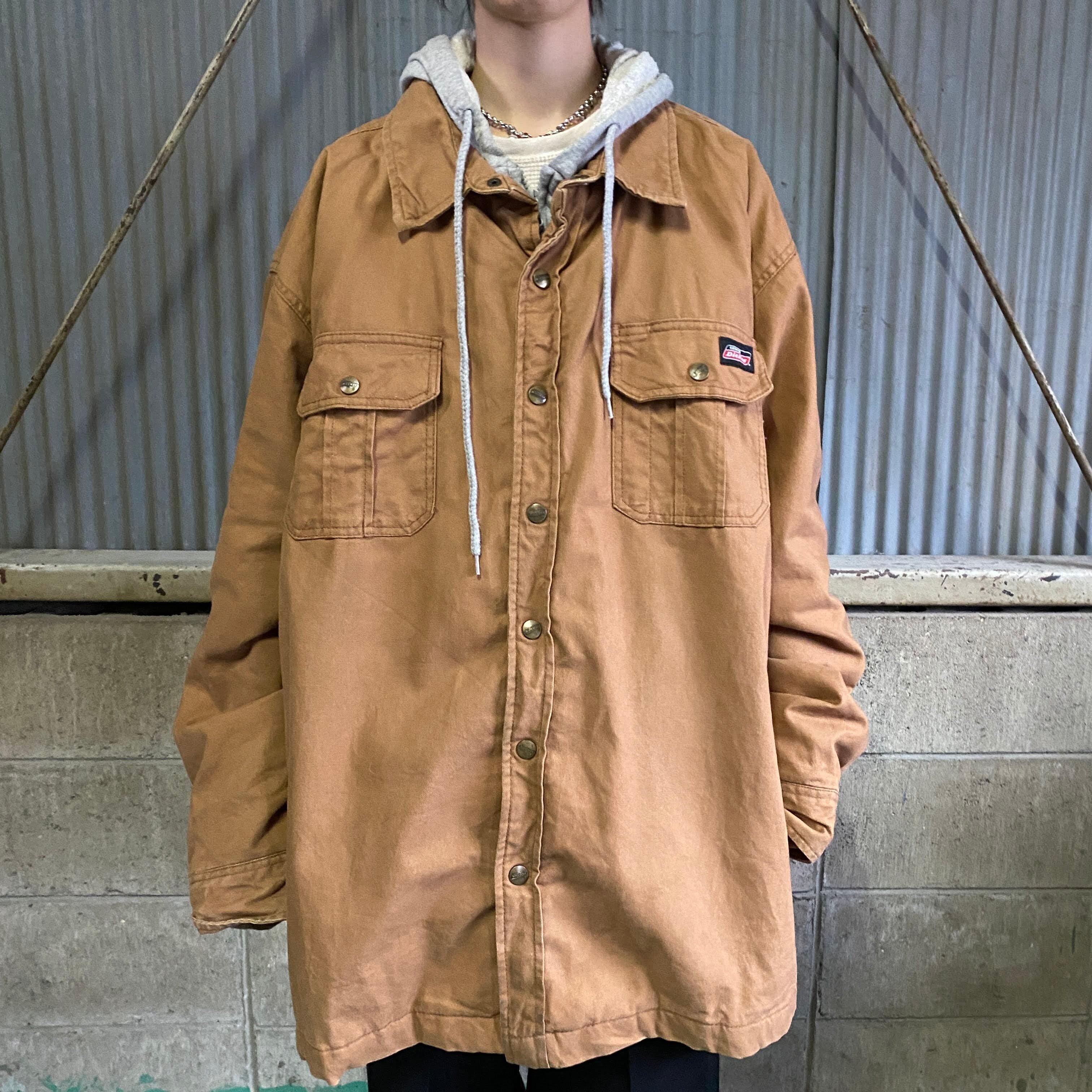 Dickies ディッキーズ ダック地 フード付き フェイクレイヤード ワーク