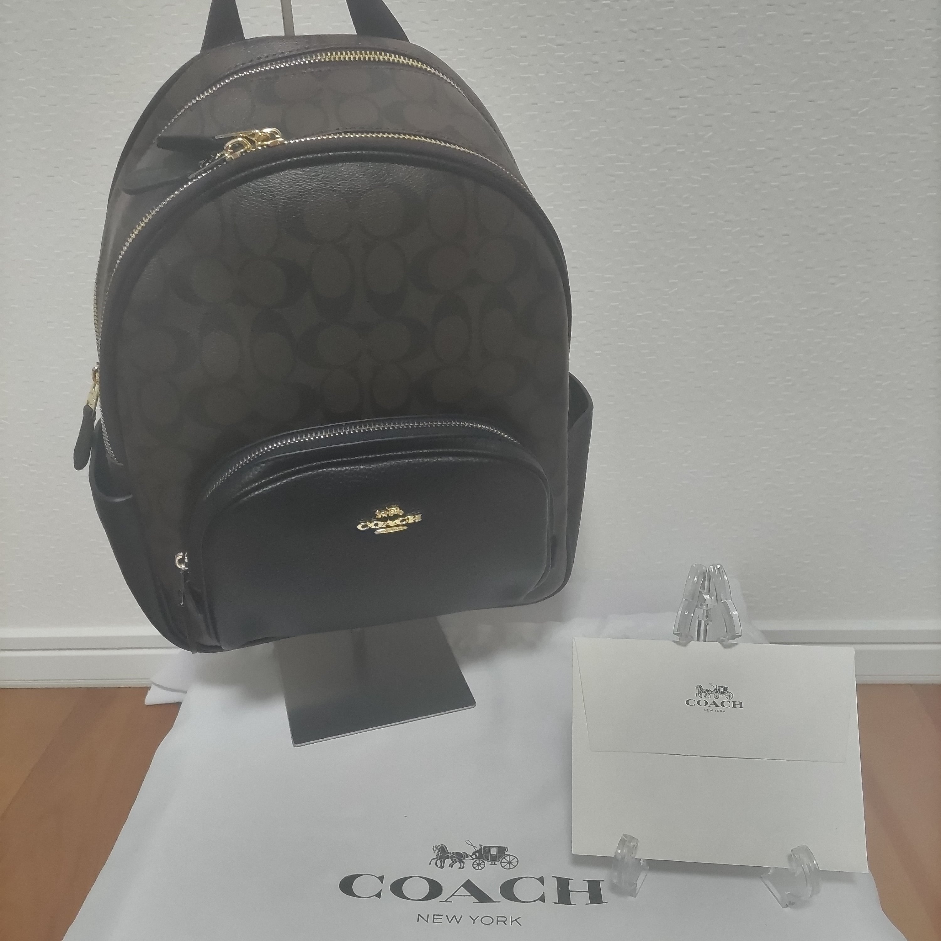 COACH コーチ シグネチャー バックパック ブラウン ブラック 未使用