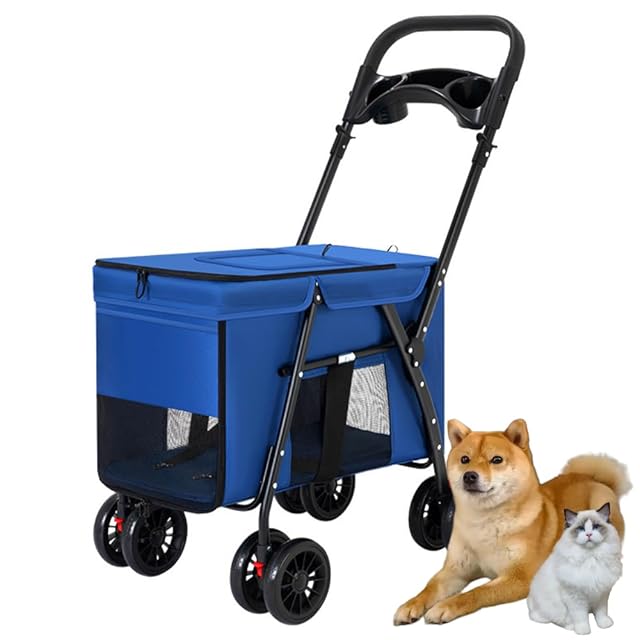 Cavoyo 犬用 カート 大容量 耐荷重73kg 老犬 ペットカート バギー