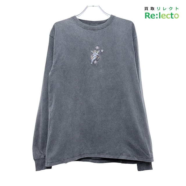 HUF ハフ Cupid Washed Long Sleeve T-Shirt キューピッド 刺繍 ウォッシュド加工 ロングスリーブ Tシャツ M