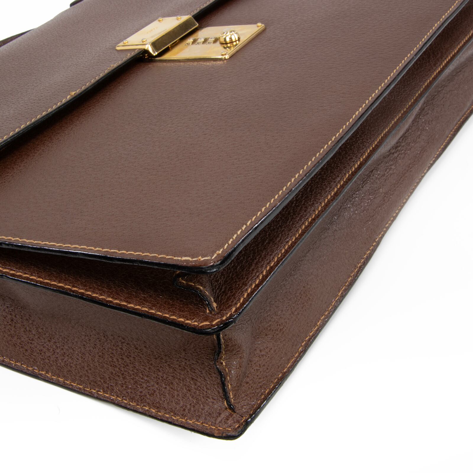 美品 GUCCI オールドグッチ ブラウンレザー ビジネスバッグ ブリーフケース 本物 オールドグッチ ビジネスバッグ ブリーフケース メンズ 茶色