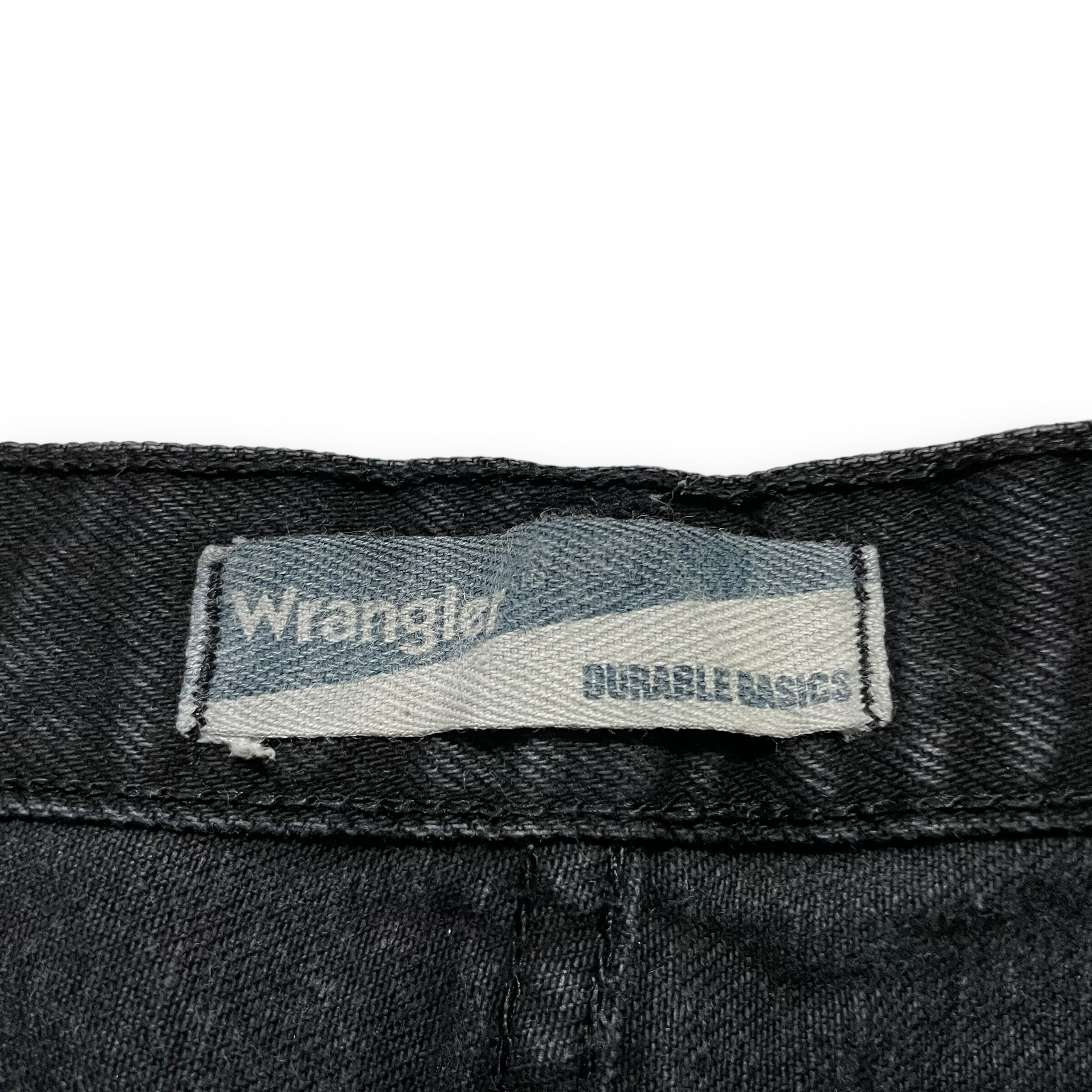 34×30】Wrangler ラングラー ブラックデニム ワイドストレートデニム 