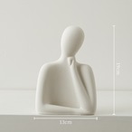 オブジェ 白 ホワイト モダンアート 人 セラミック おしゃれ リビング オフィス 装飾 カフェ 韓国 北欧