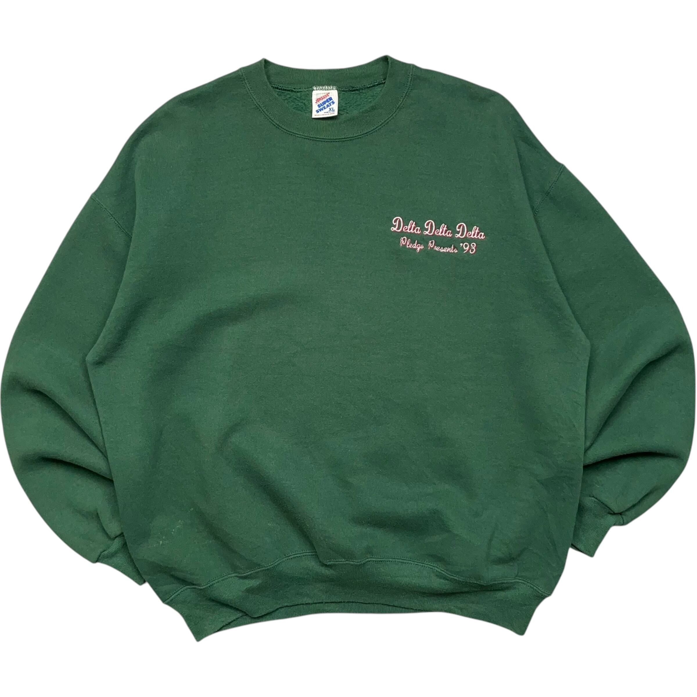 《XL》JERZEES ジャージーズ スウェット 刺繍ロゴ グリーン USA製 90年代 vintage no.6453