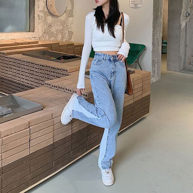 ヒップロゴ刺繍デニムパンツ R00190