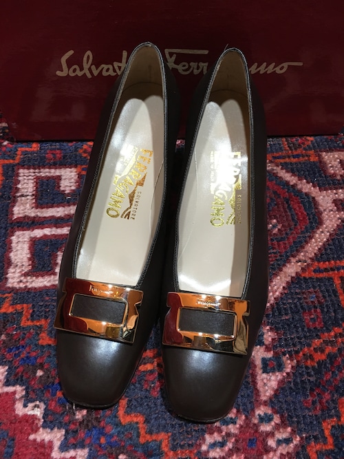 .Salvatore Ferragamo CABIRIA LEATHER PUMPS MADE IN ITALY/サルヴァトーレフェラガモレザーパンプス 2000000033617