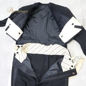 社交ダンス 衣装 燕尾服 ジャケット スラックス スタンダード ブラック系 黒 無地 メンズ 男性 ダンス パーティ 発表会 デモ 競技 ズボン フォーマル スーツ ダンス衣装