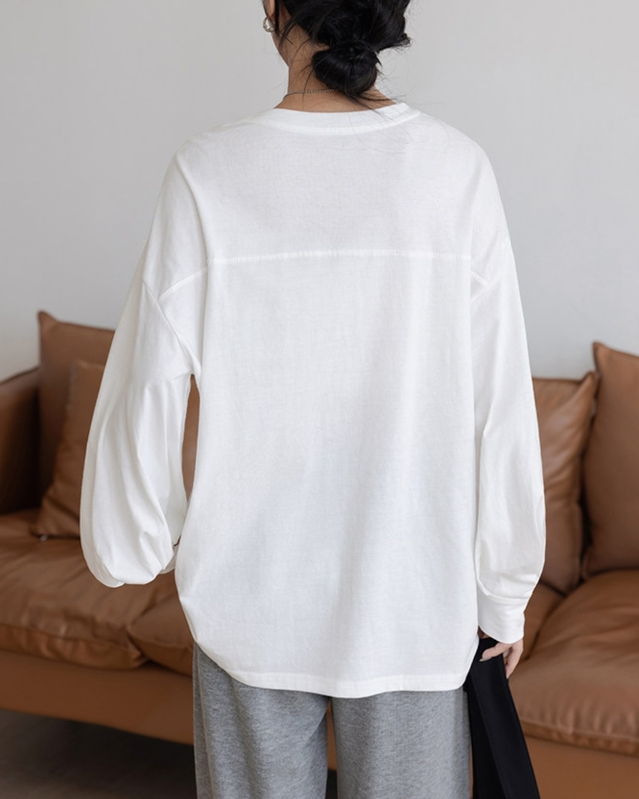 バルーンスリーブオーバーサイズTシャツ A1085 - 11