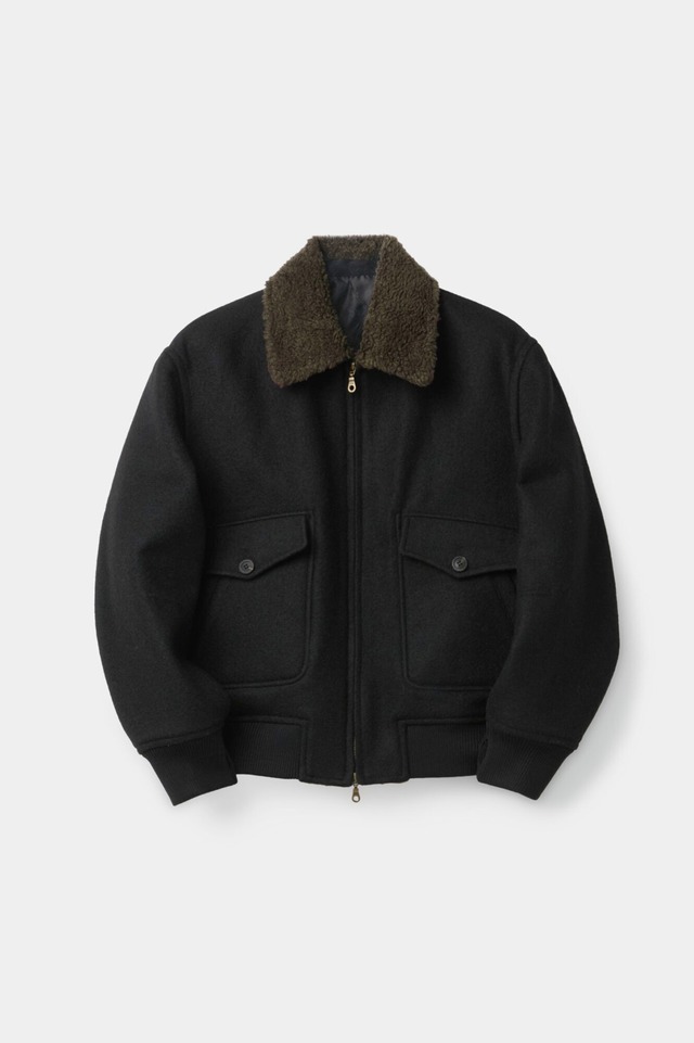[COOR] Broken Wool G 1 Bomber Jacket (Black) 正規品 韓国ブランド 韓国通販 韓国代行 韓国ファッション クール クーア クアー 日本 店舗