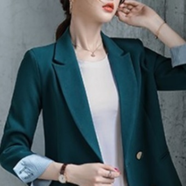 高品質ジャケットブレザー 女性コート Green Blazer