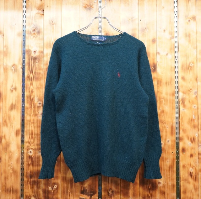 90s ralphlauren ウール セーター M/ラルフローレン ニット