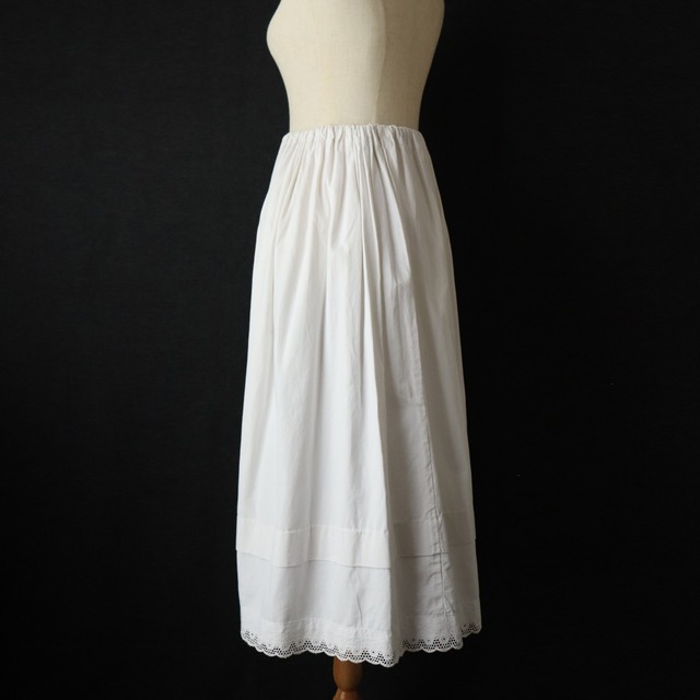 french antique cotton skirt コットンスカート / ペチコート