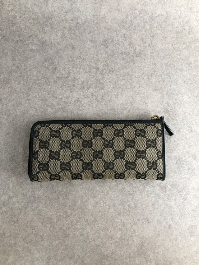 GUCCI グッチ GG 財布 ブラウン ラウンドファスナー キャンバス 長財布 268917 vintage ヴィンテージ オールド zh82g5