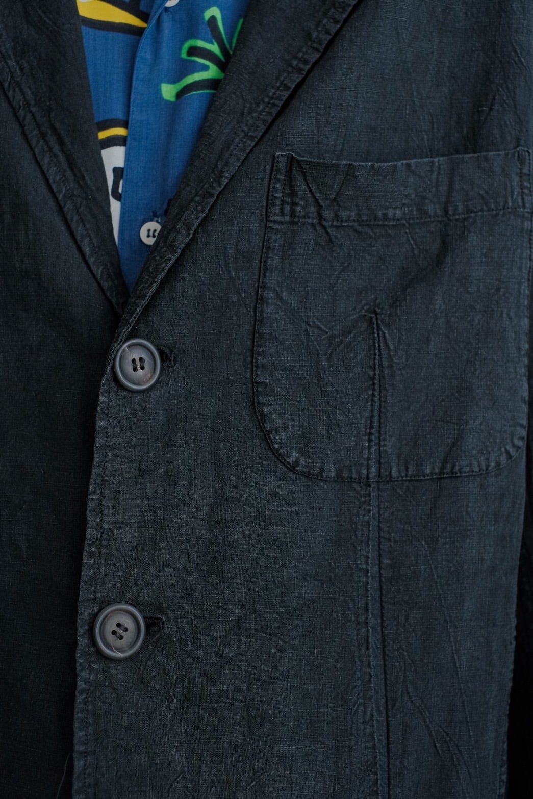 【ISSEY MIYAKE】リネンジャケットM 2000s ISSEY MIYAKE MEN linen jacket | puzzle