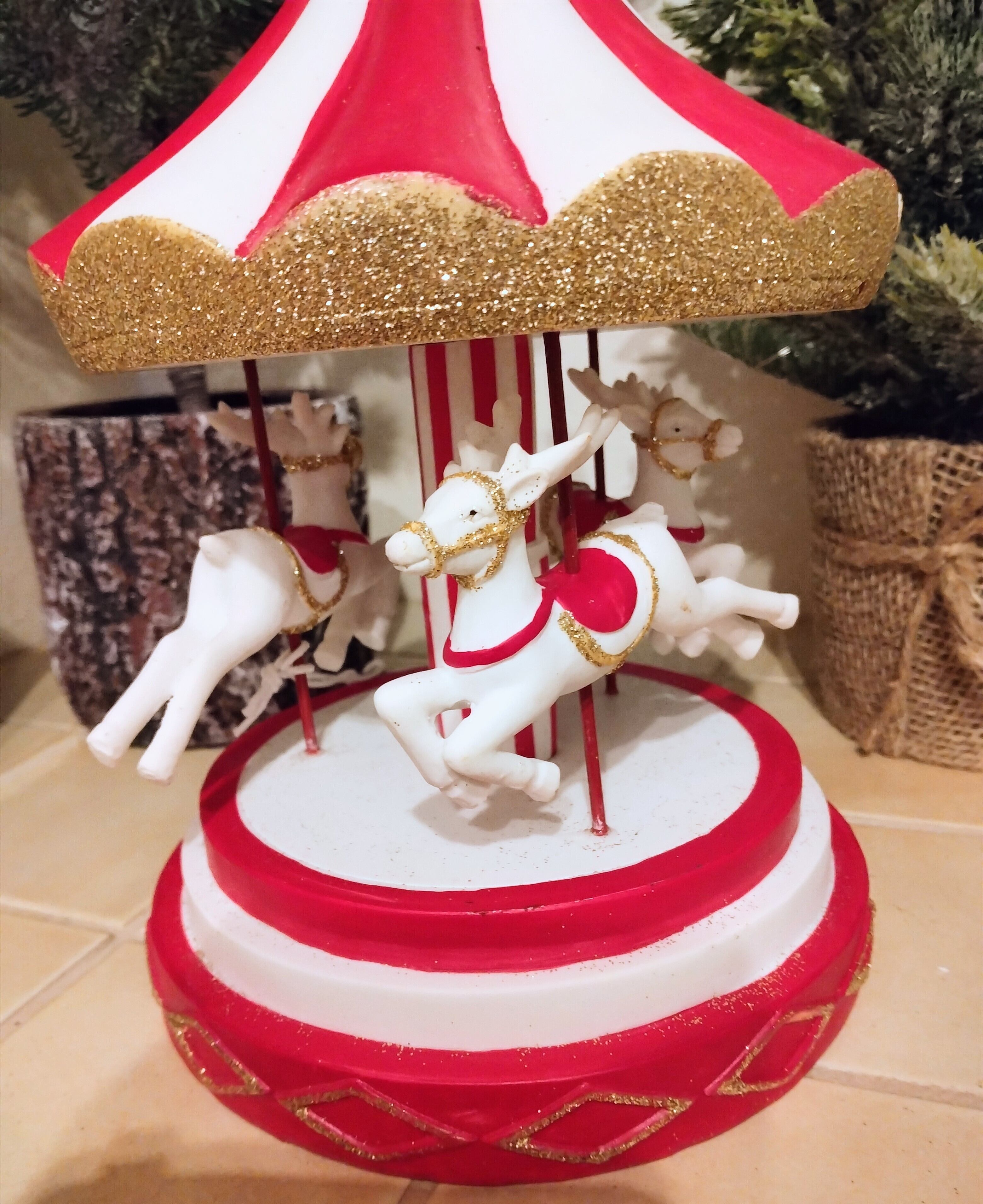 トナカイのメリーゴーランド】 クリスマス/オーナメント/インテリア